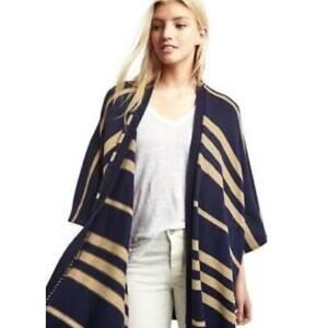 GAP Oversized Striped Poncho Cardigan O/S